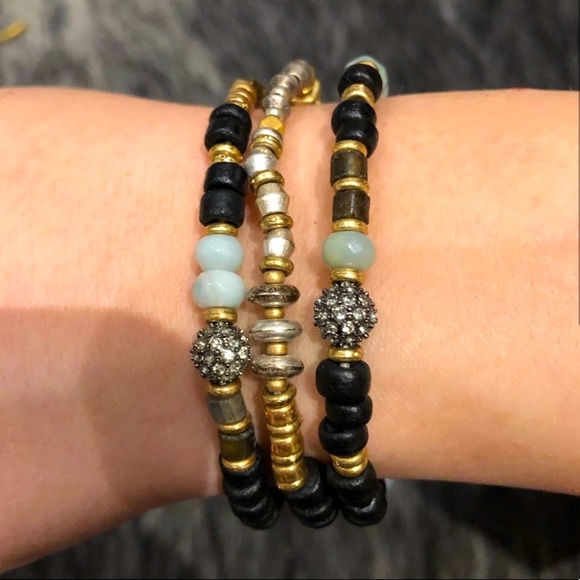 Stella & Dot Jewelry - beaded elastic bracelet Stella and Dot